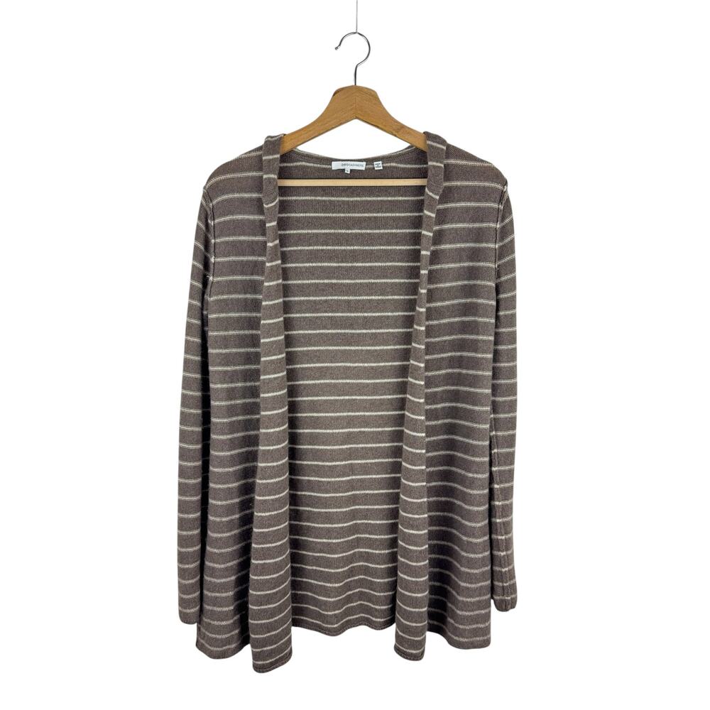 360 Cashmere Striped Hooded Cardigan